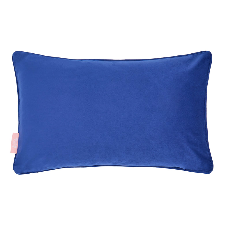 Ickle Squiggle Bolster Cushion in Turquoise & Blue