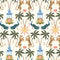 It's a Jungle out There Wallpaper in Bali Cream