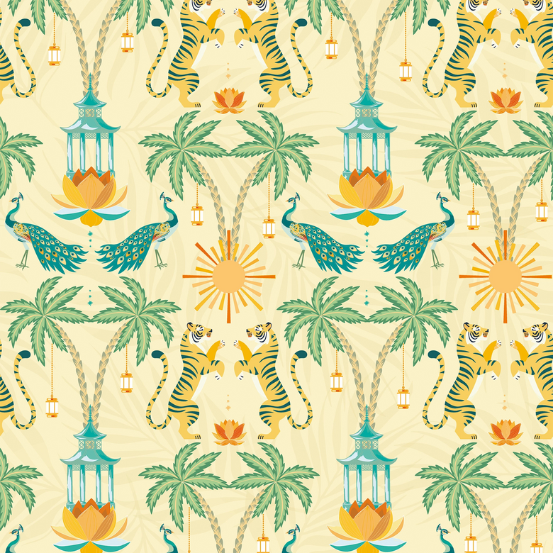 It's a Jungle out There Wallpaper in Golden Sunset