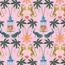It's a Jungle out There Wallpaper in Sunrise Pinks