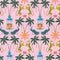 It's a Jungle out There Wallpaper in Sunrise Pinks