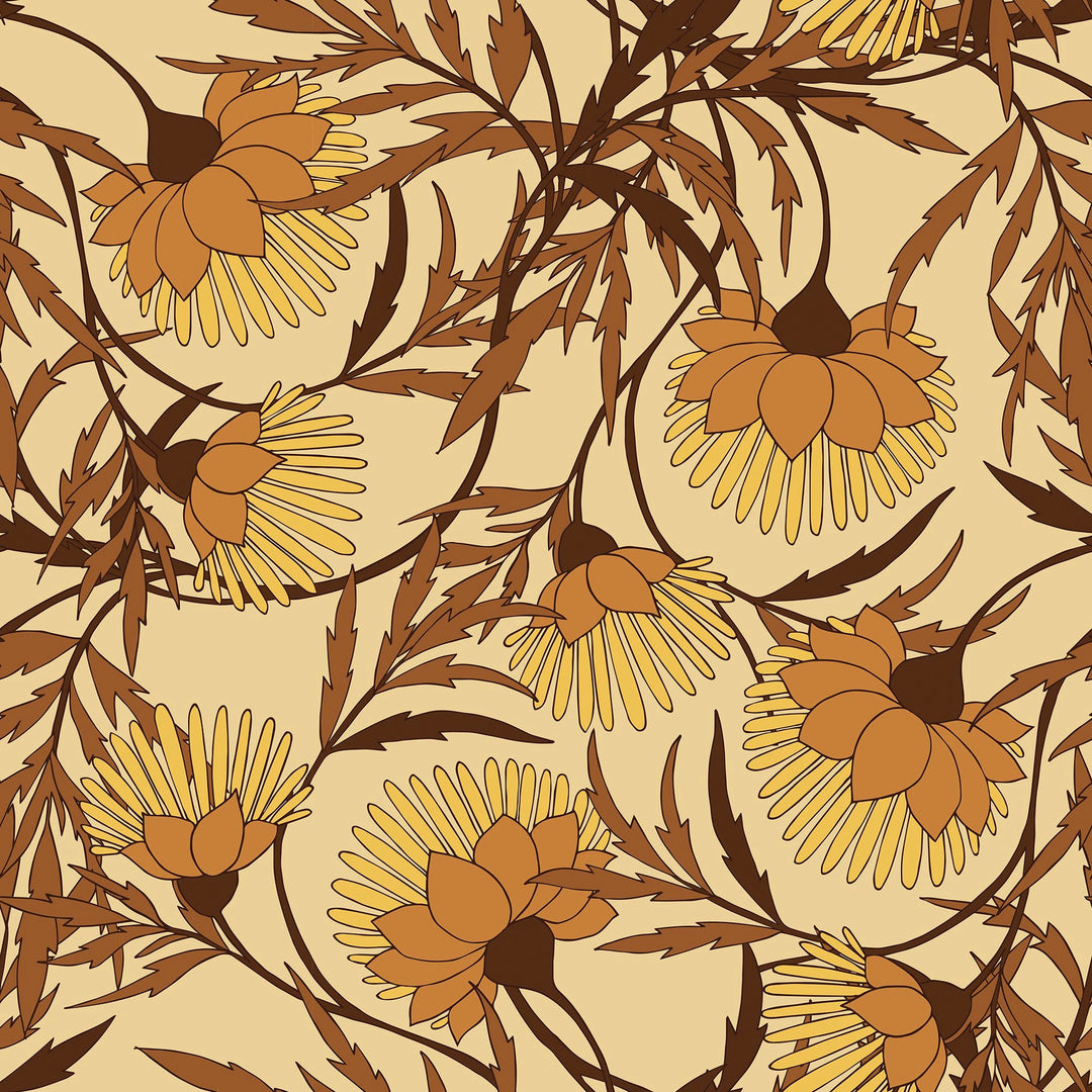 Sample of Josephine Wallpaper in Warm Vintage Tones