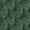 Jungle Beat Wallpaper in Jungle Green and Gold