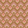 Thumbnail of vintage, diamond geometric wallpaper in vintage pink and harvest gold colourway 