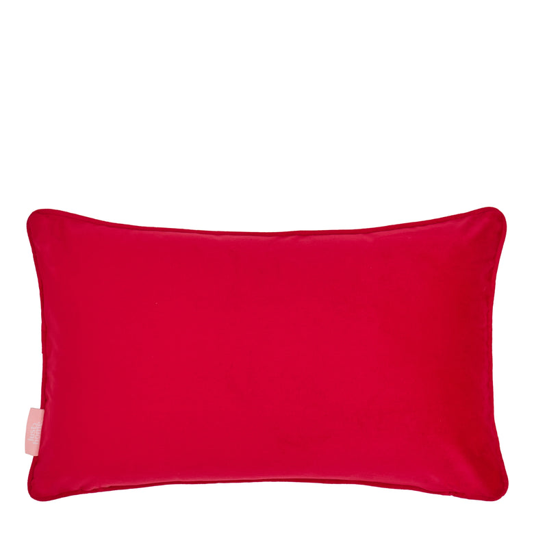 Keep on Rollin Bolster Cushion in Maroon, Lipstick Pinks and Rich Gold