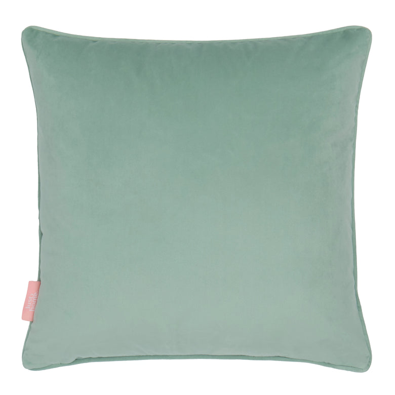 Keep on Rollin Square Cushion in Duck Egg Blue, Burnt Orange and Sand
