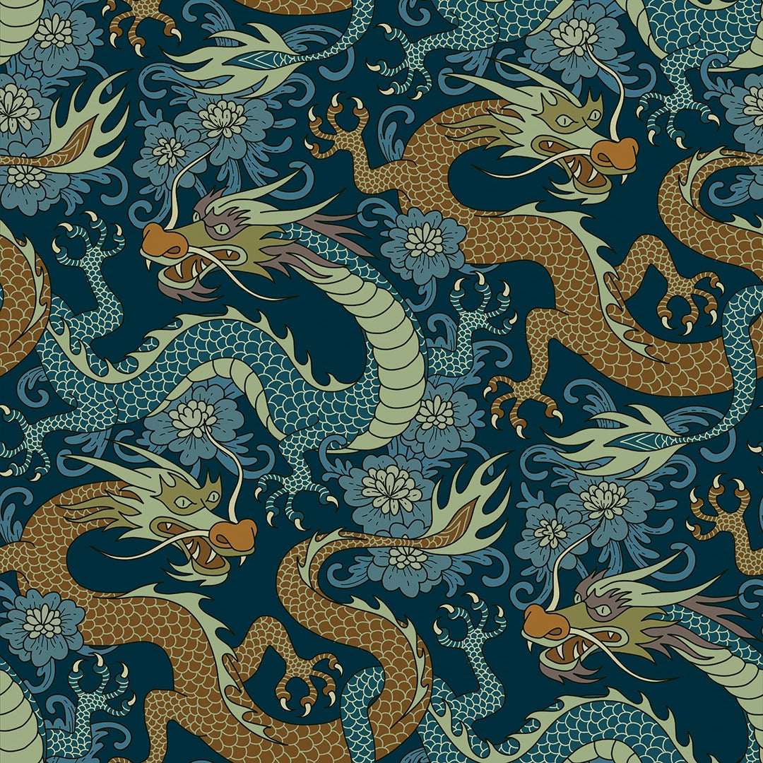 Sample of Year of the Dragon in Cool Blues