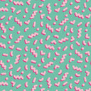 Move To The Music Wallpaper in Miami Mint and Bubblegum Pink