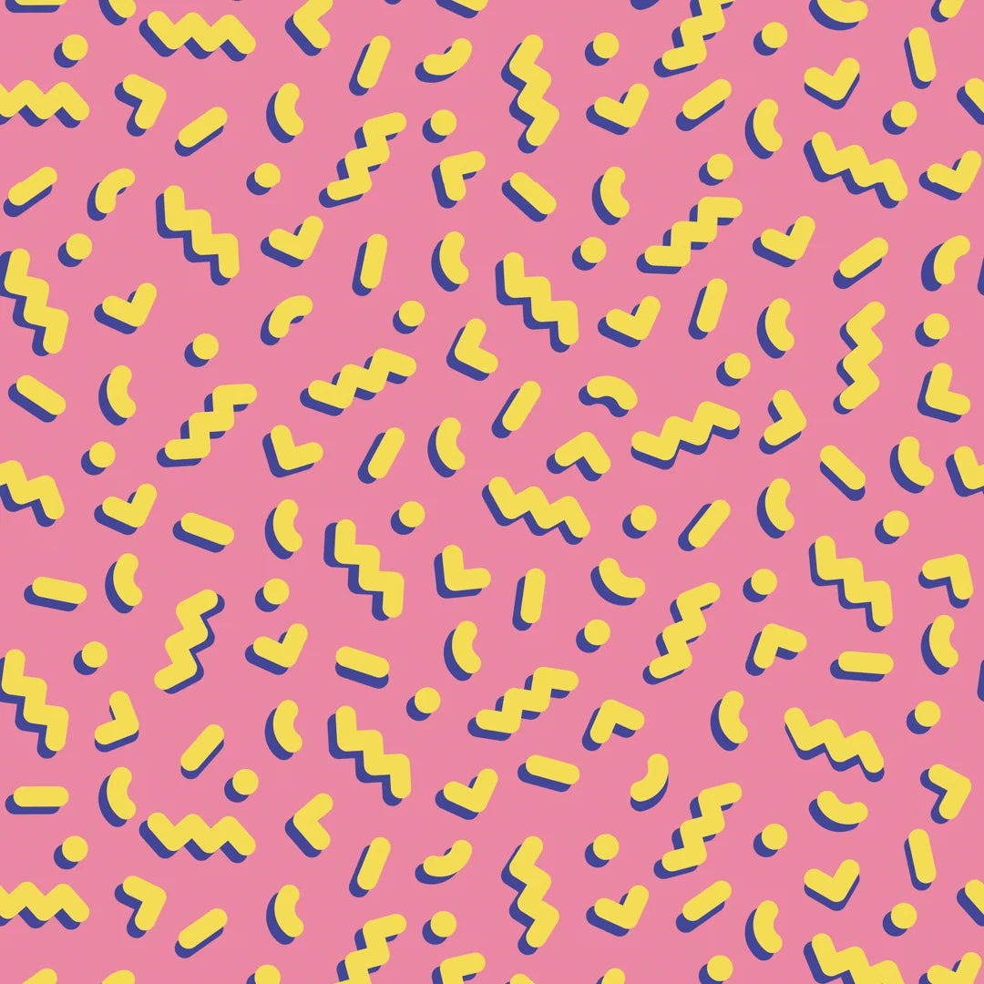 Sample of Move To The Music Wallpaper in Grapefruit and Fluorescent Yellow