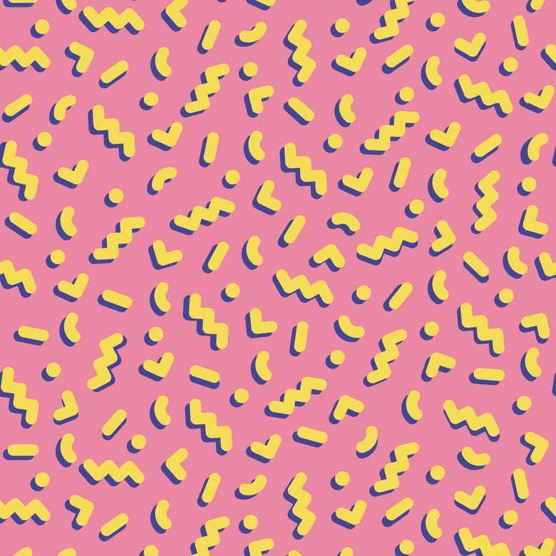 Move To The Music Wallpaper in Grapefruit and Fluorescent Yellow