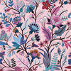 Sample of Eclectic Eden Wallpaper in Pink and Blue Sunset