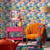 Checknicolour Dream Wallpaper in Multicoloured