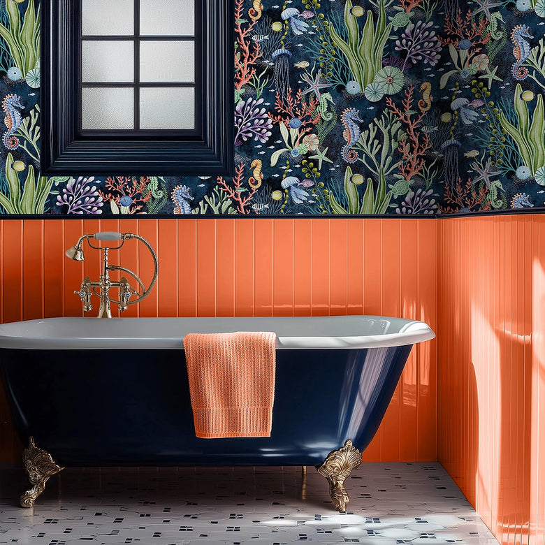 Coral Garden in the shade in Ocean Navy