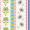 Hello Flower Wallpaper in Brights on Cream