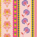 Hello Flower Wallpaper in Pinks, Orange and Yellow