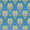 Sample of Blooming Geometric Wallpaper in Pink, Yellow and Blue