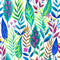 Painterly Leaves Wallpaper in Brights