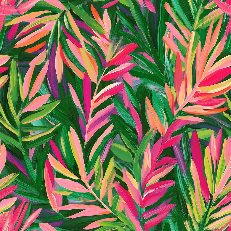 Let's get Tropical Wallpaper in Greens and Brights