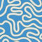 Sample of Dotty as a Squiggle Wallpaper in Cobalt Blue and Yellow