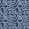 Sample of Ickle Squiggle Wallpaper in Dark Blue, Turquoise and Yellow
