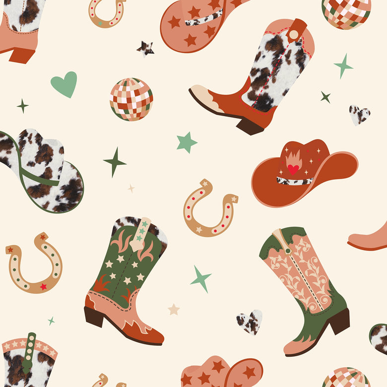 Rootin Tootin Wallpaper in Bronco Browns