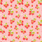 Strawberry Delight Wallpaper in Berry Red on Candy Pink