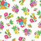 A Stitch in Time Wallpaper in Multicoloured on Double Cream