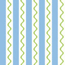 Straight & Wiggle Stitch Wallpaper in Blueberry and Lime Green