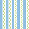 Straight & Wiggle Stitch Wallpaper in Blueberry and Lime Green