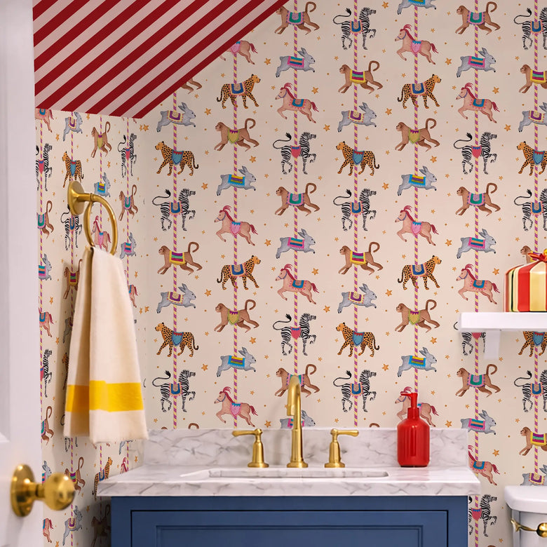 A Carousel of Characters Wallpaper in Ice Cream