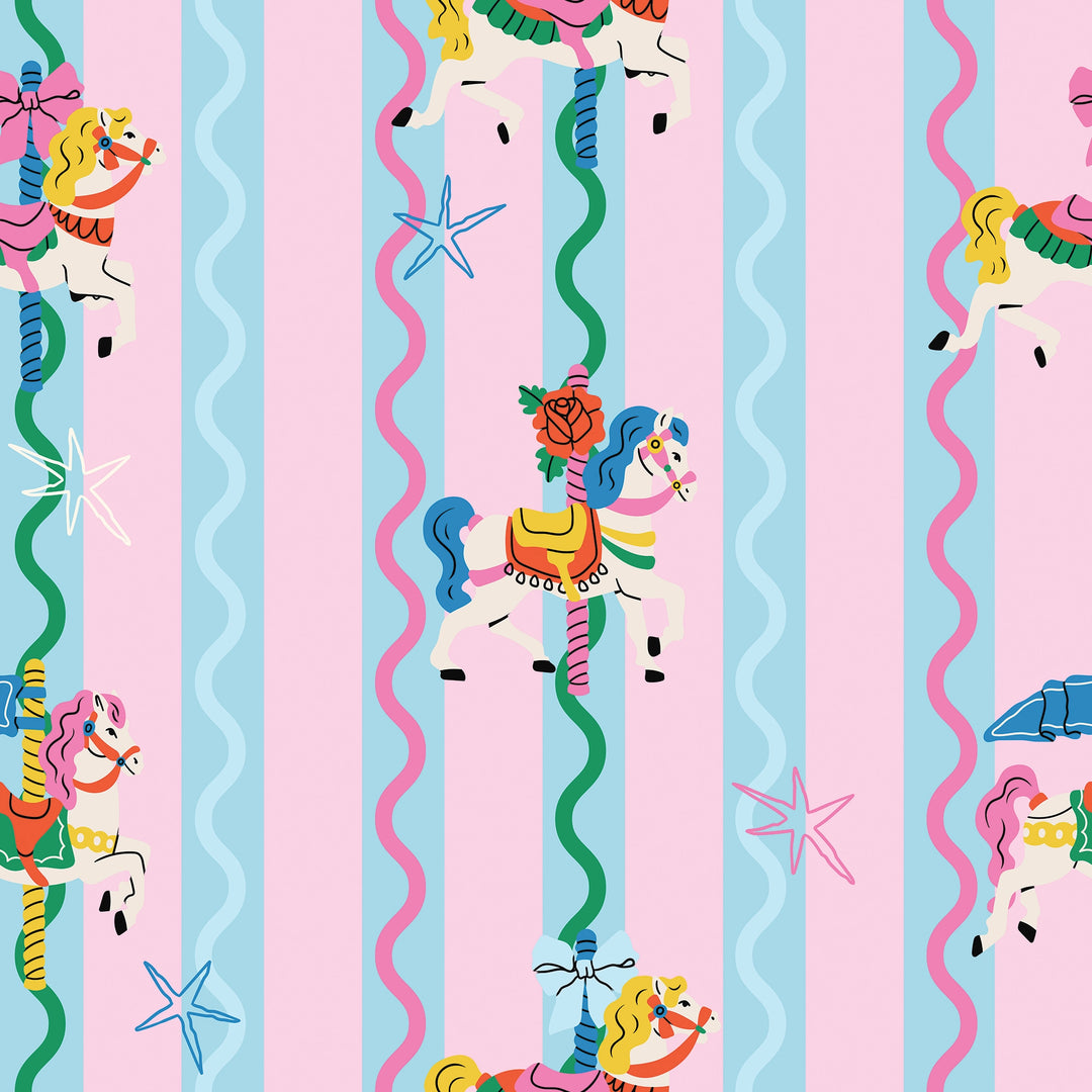 Sugar Coated Canter Wallpaper in Candy Mix