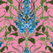 Forbidden Foxglove Wallpaper in Pink and Blue