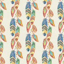 Soft Ladder Wallpaper in Multicoloured on Cream