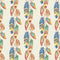 Soft Ladder Wallpaper in Multicoloured on Cream