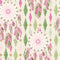 Boho Hoop Wallpaper in Greens and Raspberry on Cream