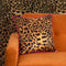 Lady Leopard Square Cushion in Authentic Brown and Black