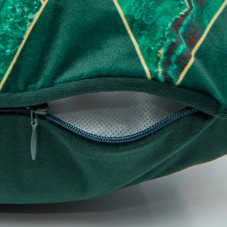 Leonardo Bolster Cushion in Green Marble