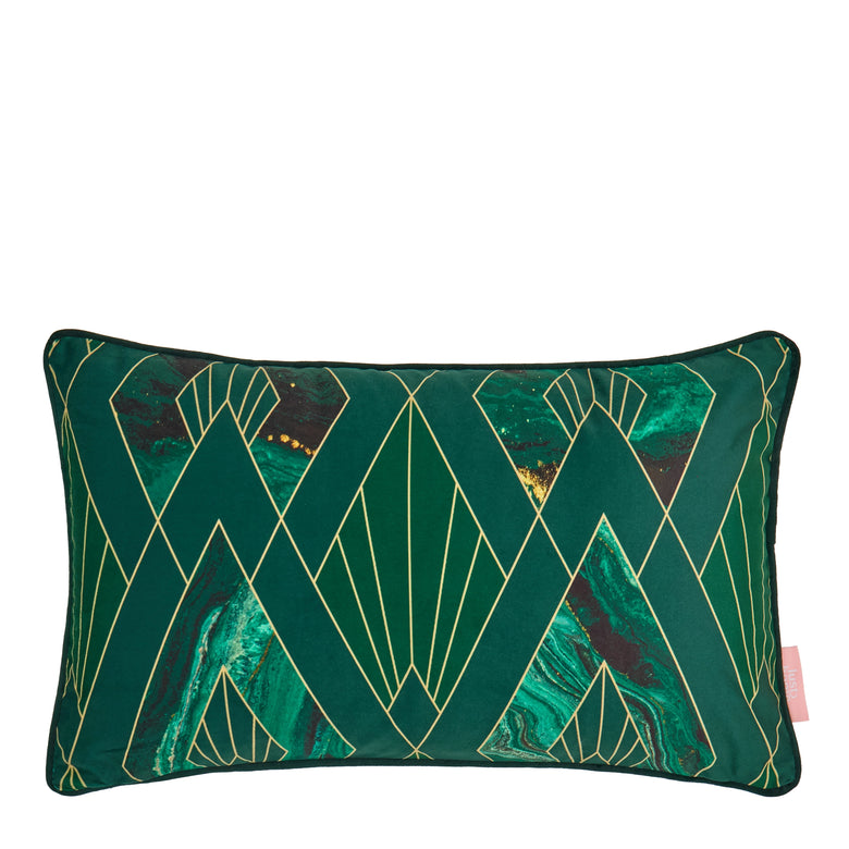 Leonardo Bolster Cushion in Green Marble