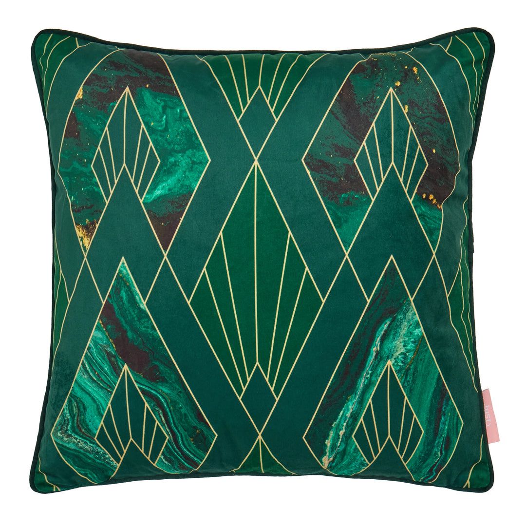 Leonardo Square Cushion in Green Marble