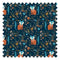 Let's Make A Den Fabric in Midnight Blue and Fox Orange