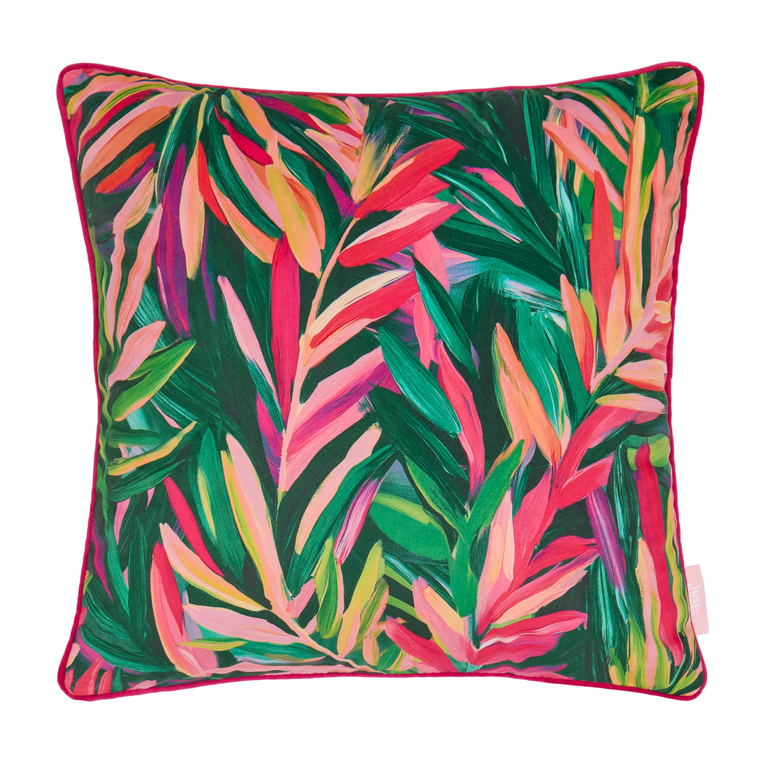 Let's get Tropical Square Cushion in Greens and Brights