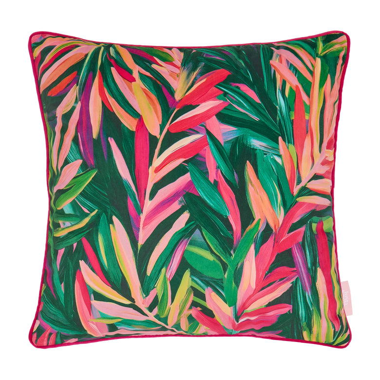 Let's get Tropical Square Cushion in Greens and Brights