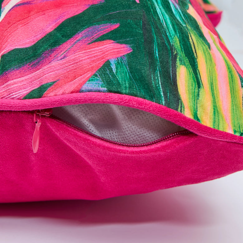 Let's get Tropical Square Cushion in Greens and Brights