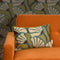 Mad for Matisse Bolster Cushion in Walnut, Wasabi on Teal