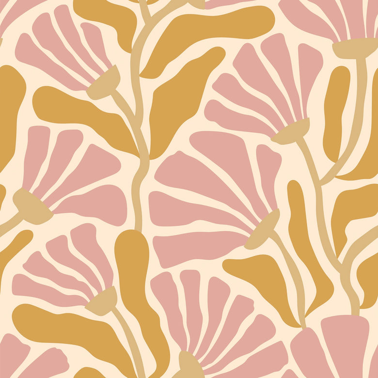 Sample of Mad for Matisse Wallpaper in Ballet Pink and Barefoot in Bali