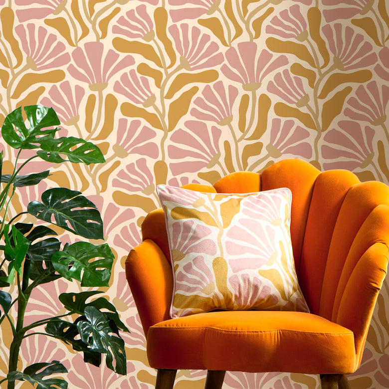 Mad for Matisse Cushion in Ballet Pink and Barefoot in Bali