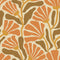 Thumbnail of matisse pattern wallpaper in earthy orange, toffee and mustard colourway 