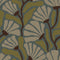 Thumbnail of mattise pattern wallpaper in walnut and wasabi green on teal colourway 