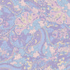 Thumbnail of contemporay 70s, mehndi design wallpaper in cool blue and purple colourway 