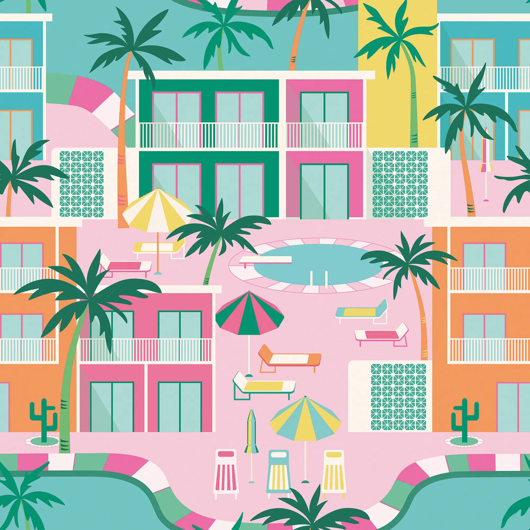 Miami Bliss Wallpaper in Brights